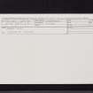 Knowe Dod, NT03SW 48, Ordnance Survey index card, Recto