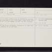 Knowe Dod, NT03SW 48, Ordnance Survey index card, Recto