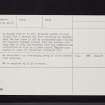 Dunsyre Hill, NT04NE 2, Ordnance Survey index card, page number 2, Verso