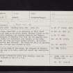 Todholes, NT04NW 8, Ordnance Survey index card, page number 1, Recto