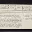 Burngrange, NT04NW 15, Ordnance Survey index card, page number 1, Recto