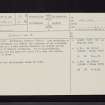 Howburn, NT04SE 27, Ordnance Survey index card, page number 1, Recto