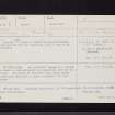 Bowmuir, NT04SW 1, Ordnance Survey index card, page number 1, Recto