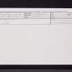 Roger's Kirk, NT05SE 2, Ordnance Survey index card, Recto