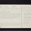 Linnhous, Dovecot, NT06SE 5, Ordnance Survey index card, Recto