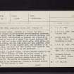 Kirkliston, Old Auldcathie Kirk, NT07NE 6, Ordnance Survey index card, page number 1, Recto