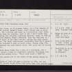 Houstoun House, NT07SE 10, Ordnance Survey index card, page number 1, Recto