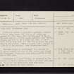 Pitfirrane Castle, NT08NE 21, Ordnance Survey index card, Recto