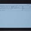 Dunfermline, Broomhead House, NT08NE 70, Ordnance Survey index card, Recto