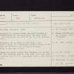 Broomhall, NT08SE 1, Ordnance Survey index card, Recto