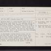 Bo'Ness, Carriden House, NT08SW 8, Ordnance Survey index card, page number 1, Recto