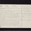 Dummiefarline, NT09NE 1, Ordnance Survey index card, page number 1, Recto