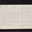 Dumglow, NT09NE 4, Ordnance Survey index card, Recto