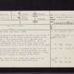 The Bull Stone, NT09NW 2, Ordnance Survey index card, page number 1, Recto