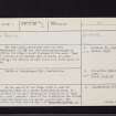 Craigluscar, NT09SE 2, Ordnance Survey index card, page number 1, Recto