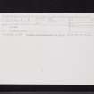 Bandrum, NT09SW 9, Ordnance Survey index card, Recto