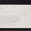 Hunterheck Hill, NT10NW 3, Ordnance Survey index card, Recto