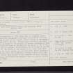 Tweedsmuir, Quarter Knowe, NT12SW 1, Ordnance Survey index card, page number 1, Recto