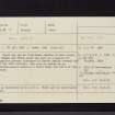 Easter Dawyck, NT13NE 8, Ordnance Survey index card, Recto