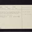 Altar Stone, NT13NE 12, Ordnance Survey index card, page number 2, Verso