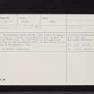 Harrow Burn, NT13NE 23, Ordnance Survey index card, Recto
