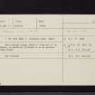 Bankend Plantation, NT13NE 24, Ordnance Survey index card, Recto