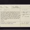 Dreva Craig X, NT13NW 8.1, Ordnance Survey index card, Recto