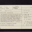 Dreva Craig Y, NT13NW 8.2, Ordnance Survey index card, Recto