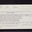 Dawyck, Chapel, NT13SE 1, Ordnance Survey index card, Recto
