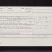 Harehill Knowe, NT13SW 1, Ordnance Survey index card, Recto