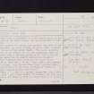 Drumelzier, NT13SW 12, Ordnance Survey index card, page number 1, Recto
