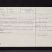 Haggen End, NT13SW 15, Ordnance Survey index card, Recto