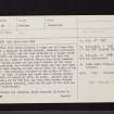 Henry's Brae, NT13SW 22, Ordnance Survey index card, page number 1, Recto
