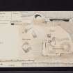 Tinnis Castle, NT13SW 23, Ordnance Survey index card, Verso