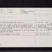 Kittlehall, NT13SW 32, Ordnance Survey index card, Recto