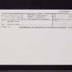 Quarter House, NT13SW 44, Ordnance Survey index card, Recto