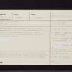 Flemington Burn, NT14NE 10, Ordnance Survey index card, page number 1, Recto