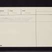 Flemington Burn, NT14NE 10, Ordnance Survey index card, page number 2, Verso