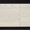 Grahame's Walls, NT14NE 14, Ordnance Survey index card, Recto