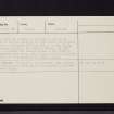 Flemington, NT14NE 28, Ordnance Survey index card, Verso