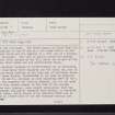 Blyth Bank Hill, NT14NW 7, Ordnance Survey index card, page number 1, Recto