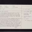 Blyth Hill, NT14NW 9, Ordnance Survey index card, page number 1, Recto