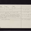 Abbey Knowe, NT14SE 25, Ordnance Survey index card, Recto