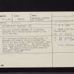 Stirkfield, NT14SW 43, Ordnance Survey index card, Recto