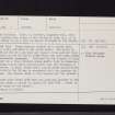 Newhall House, NT15NE 11, Ordnance Survey index card, page number 2, Verso