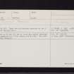 Carlops Hill, NT15NE 20, Ordnance Survey index card, Recto