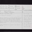 Back Spittal, NT15NE 25, Ordnance Survey index card, page number 1, Recto
