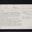 Old Deepsykehead, NT15SE 20, Ordnance Survey index card, page number 1, Recto