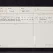 Slipperfield, NT15SW 22, Ordnance Survey index card, Recto