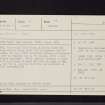 Earl Cairnie, NT17NE 5, Ordnance Survey index card, Recto